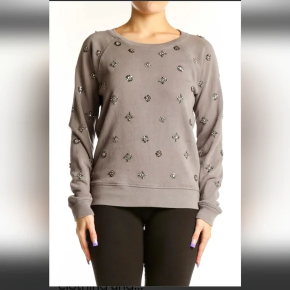 J. Crew Heather Gray Knit Top Vintage - Picture 1 of 9